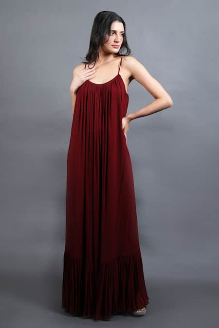 Swatee Singh Pleated Hem Gown 