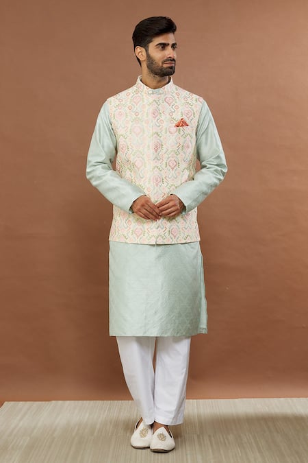 Aham-Vayam Divyam Embroidered Nehru Jacket 