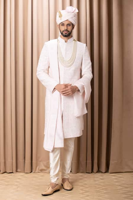 Ankit V Kapoor Ameera Embroidered Sherwani Set With Stole 