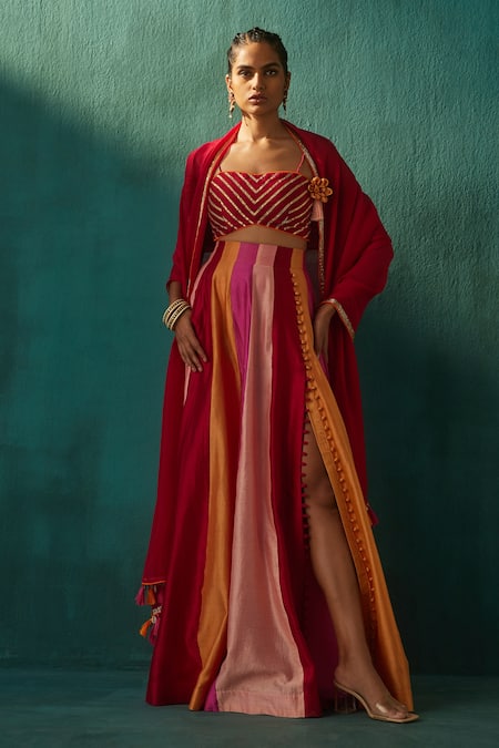 Aapro Muskan Chanderi Lehenga Set 