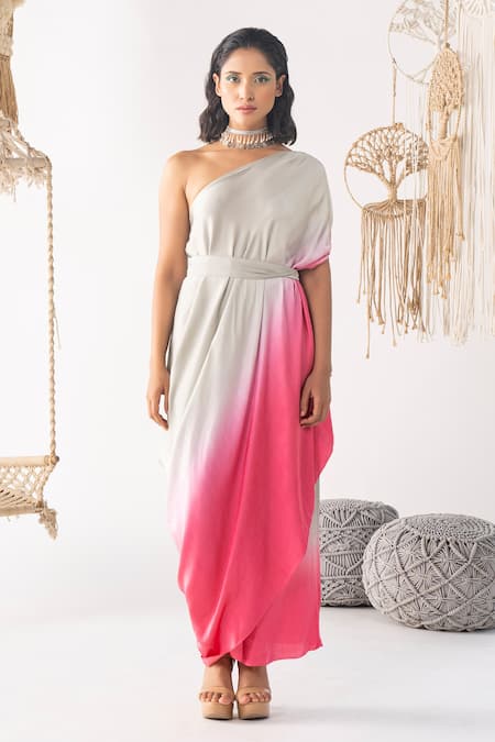 Chhavvi Aggarwal Ombre Cowl Top & Pant Set 