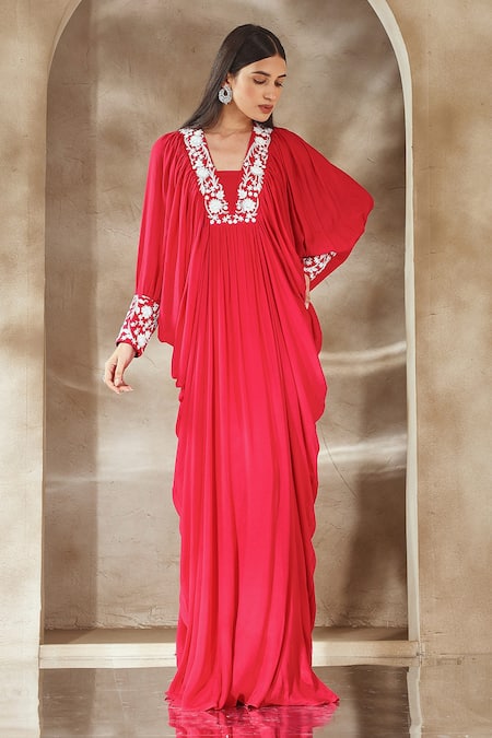 Seema Thukral Embroidered Cuff Kaftan 