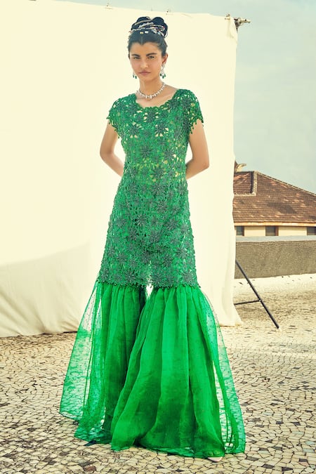 Surily G Hand Embroidered Sharara 