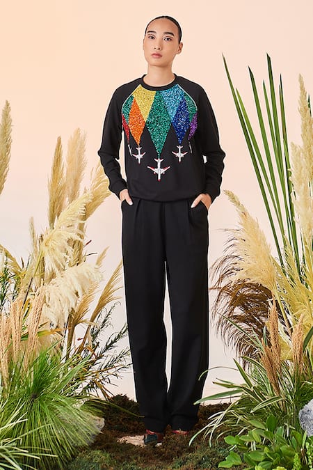 Shahin Mannan Fly Over The Rainbow Sweatshirt And Pant Set 