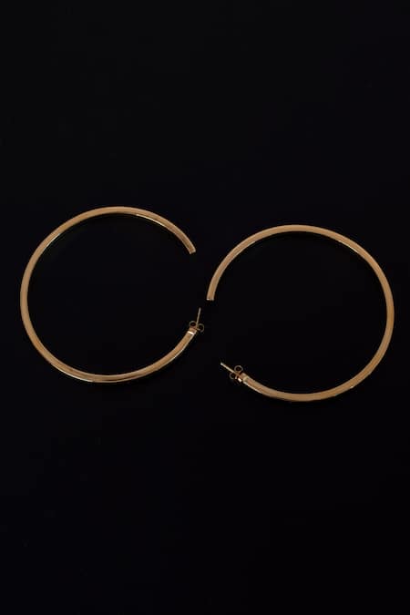 Anushka Jain Jewellery Pave Handcrafted Hoops 