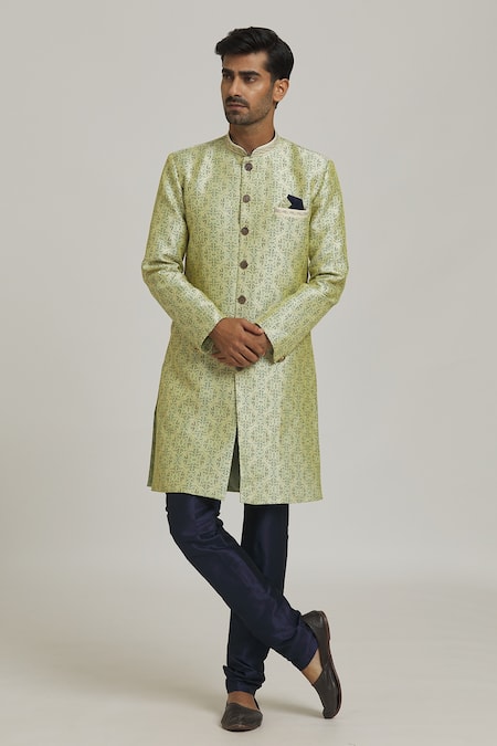 Samyukta Singhania Floral Abstract Print Sherwani With Churidar 