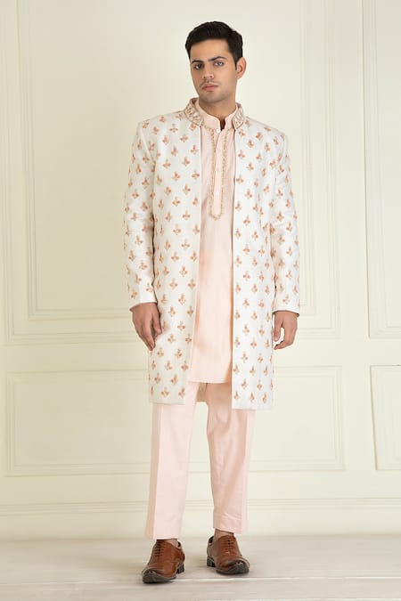 Priyanka Jain Floral Embroidered Sherwani Kurta Set 