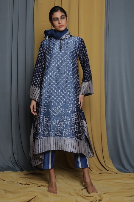 Krishna Mehta Geometric Hand Block Print Tunic 