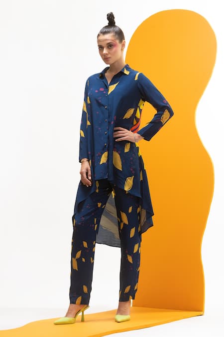 Nautanky Asymmetric Shirt & Trouser Set 