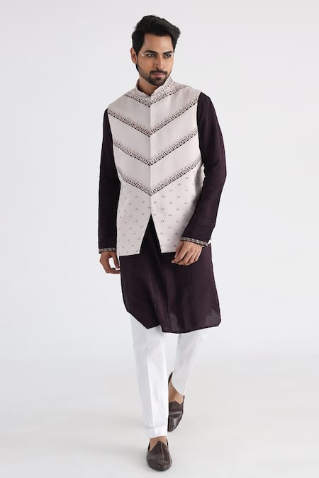 Blacksmith White and Red Floral Modi Jacket for Men - White and Red Floral  Nehru Jacket for Men | Blacksmith Fashion
