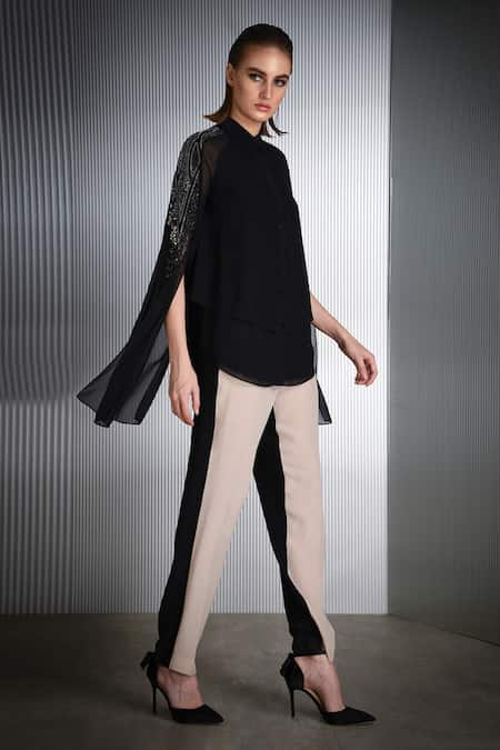 Rohit Gandhi + Rahul Khanna Cape Sleeve Top 