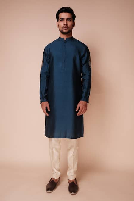 Tisa - Men Mandarin Collar Kurta & Pant Set 