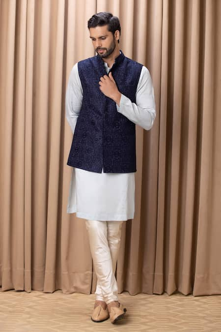 Ankit V Kapoor Ameera Embroidered Bundi Kurta Set  