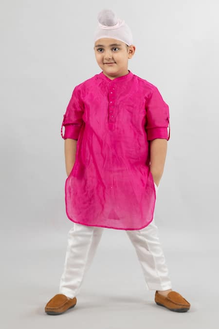 Darleen Kids Couture Band Collar Kurta 