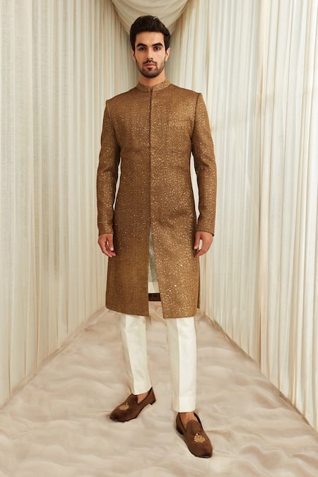 Sawan Gandhi Sequin Embroidered Sherwani Set 