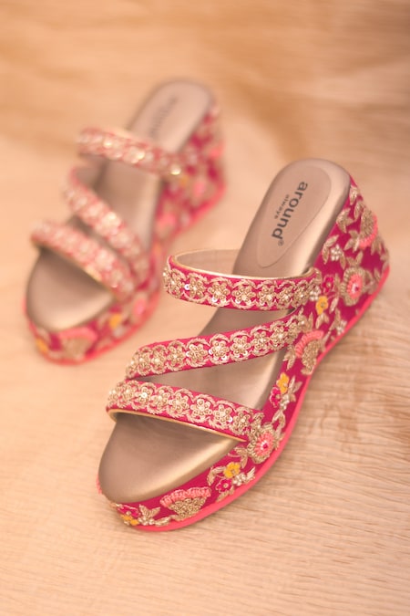 Patrizia by Spring Step Flower Strap Wedge Sandals - Harlequi - QVC.com