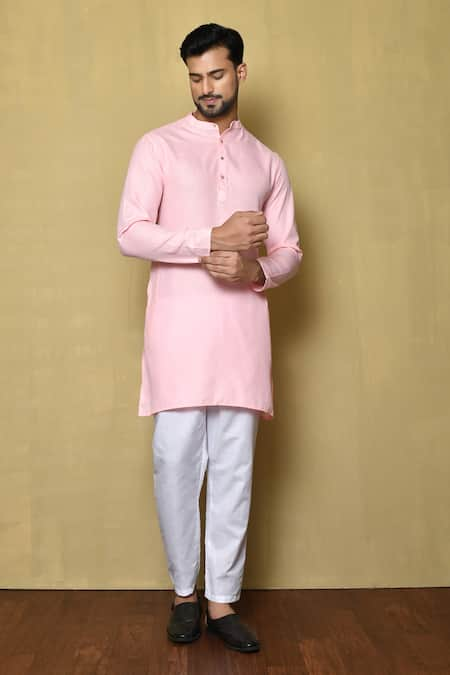 Aryavir Malhotra Solid Short Kurta Set 