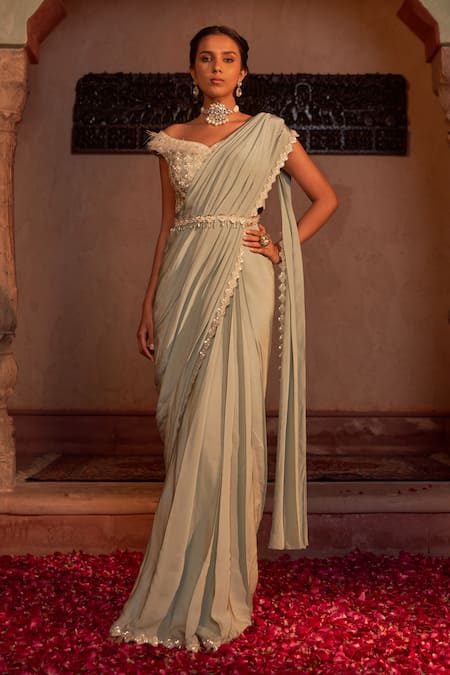 Nidhika Shekhar Udaan Utsav Pre-Draped Saree Set 