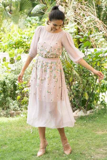 Chiffon hotsell embroidery dress