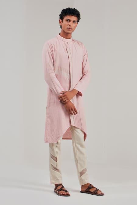 Shreyansh Designs Cotton Linen Asymmetric Kurta 