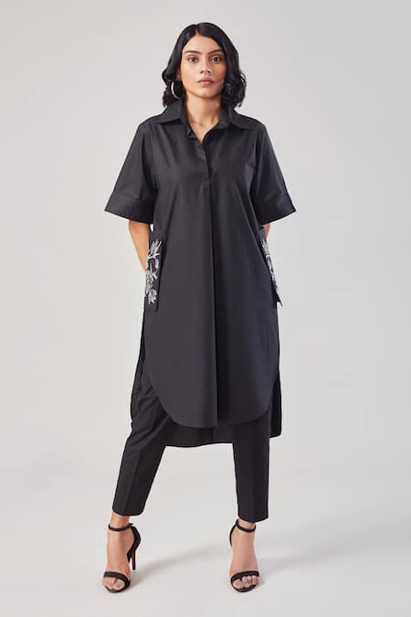 Ek Dhaaga Embellished Pocket Long Shirt 