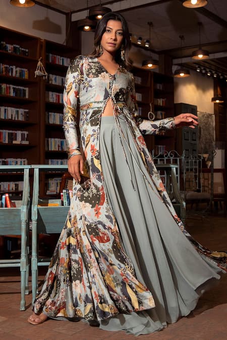 Vana Ethnics Printed Anarkali & Palazzo Set 