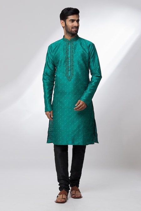 Arihant Rai Sinha Botanical Pattern Woven Kurta 