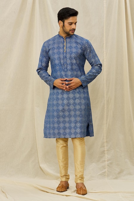 Aryavir Malhotra Pintucked Straight Kurta 