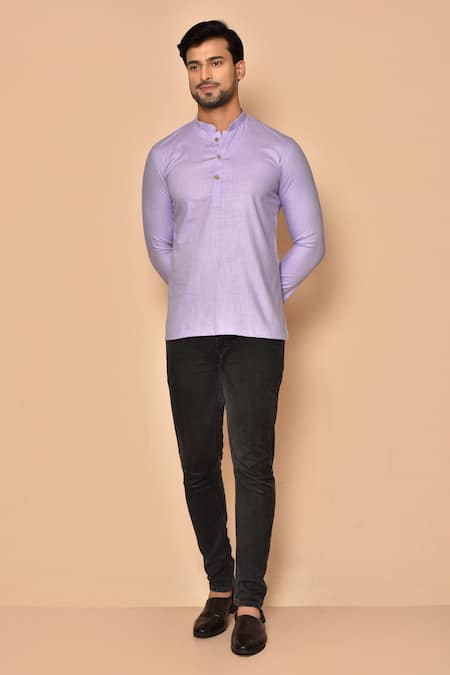 Aryavir Malhotra Plain Short Kurta 