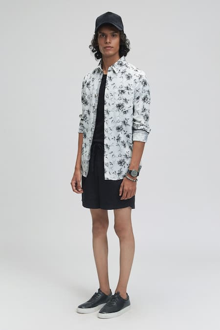 Terra Luna Handloom Cotton Floral Print Shirt 