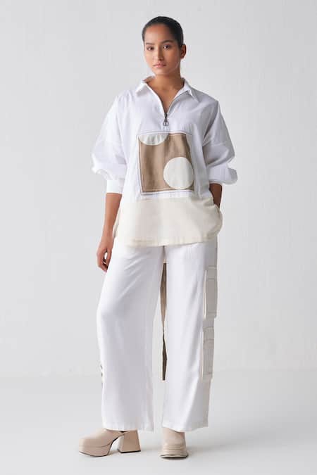 Milkmaid White Pant Top CoOrd SetPack Of 2