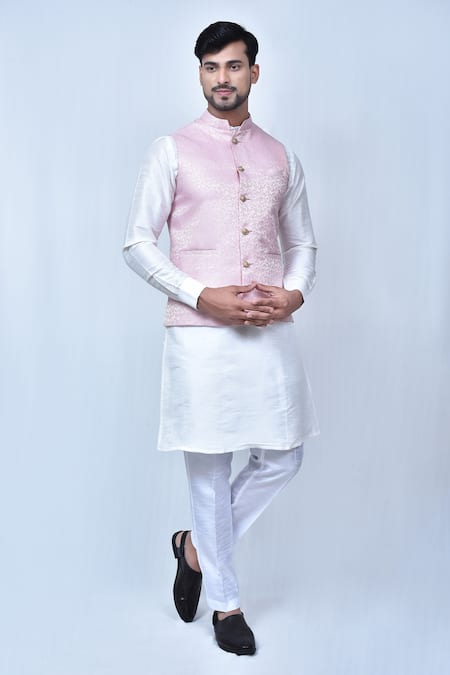 Arihant Rai Sinha Floral Pattern Bundi & Kurta Set 