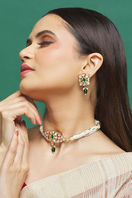 Our Purple Studio Kundan Studded Choker Set 