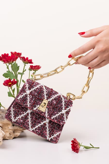 The Leather Garden Erica Embellished Mini Bag 