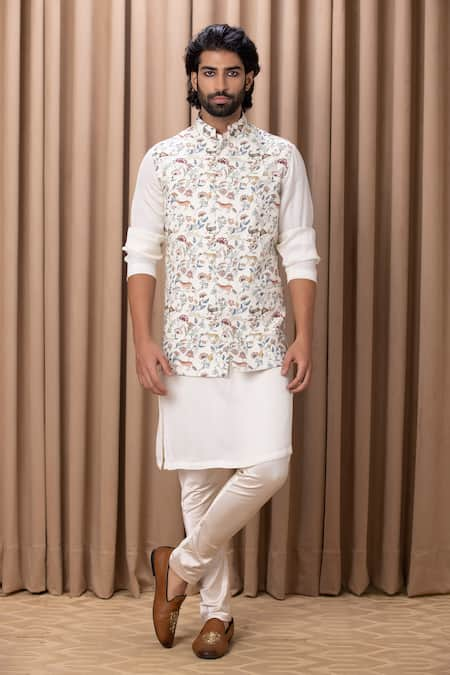 Buy HANGUP Embroidered Polyester Regular Fit Men's Nehru Jacket | Shoppers  Stop