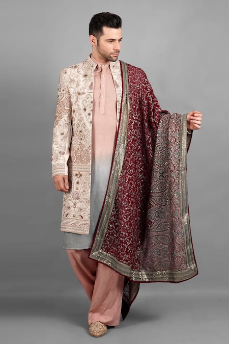 Soniya G Thread Embroidered Sherwani Set 