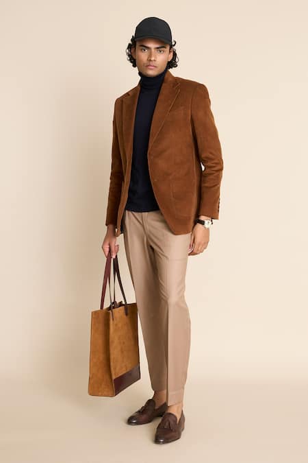 Mens corduroy blazer with elbow online patches