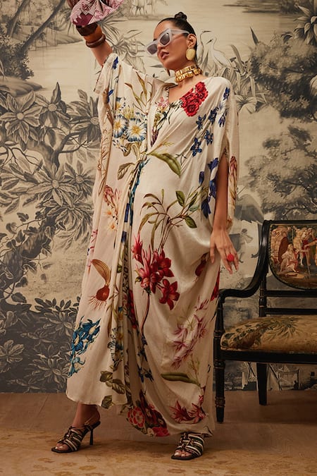 Kalista Lauren Botanical Pattern Kaftan 