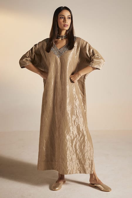 Shorshe Clothing Noor Handloom Tissue Kaftan 