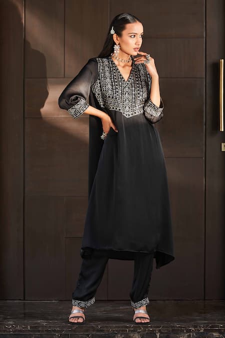 Bohame Mariam Hand Embroidered Kurta & Pant Set 