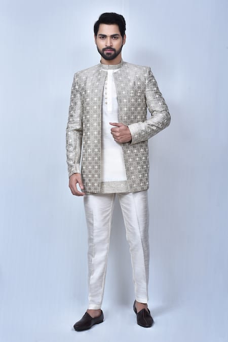 Arihant Rai Sinha Embroidered Prince Coat & Short Kurta Set 