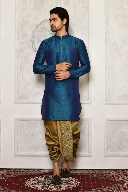 Arihant Rai Sinha Brown Dupion Silk Abstract Panelled Pattern Dhoti Pant 