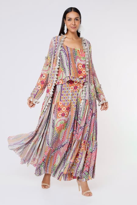 Payal Singhal African Print Jacket & Palazzo Set 