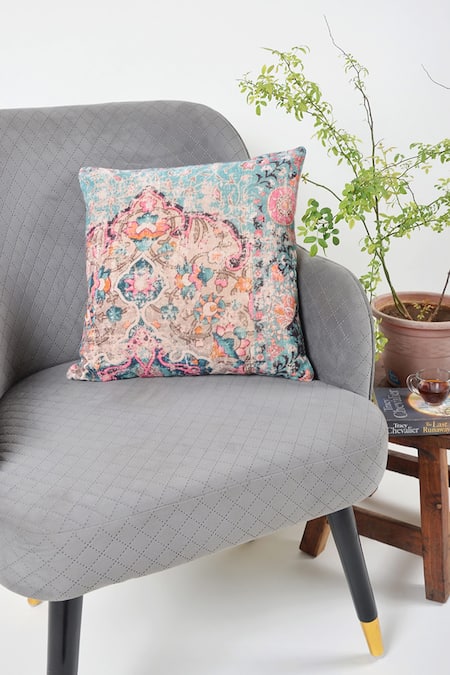 ORNA Cotton Digital Printed Cushion Cover - Set Of 2 