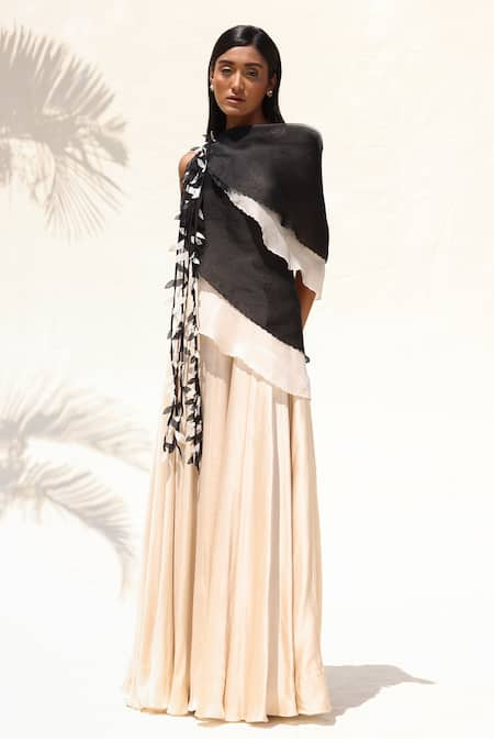 Richa Khemka Leopard Draped Gown 