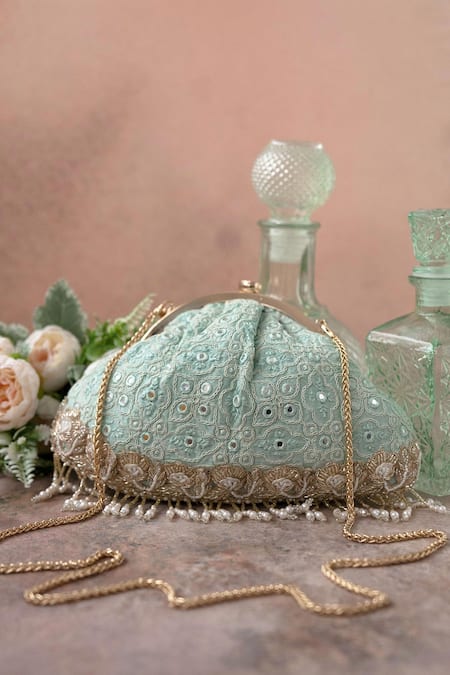 Amyra Monroe Tonal Embroidered Purse 