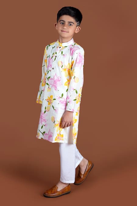 Kalp Multi Color Cotton Printed Floral Hand Block Kurta Set 