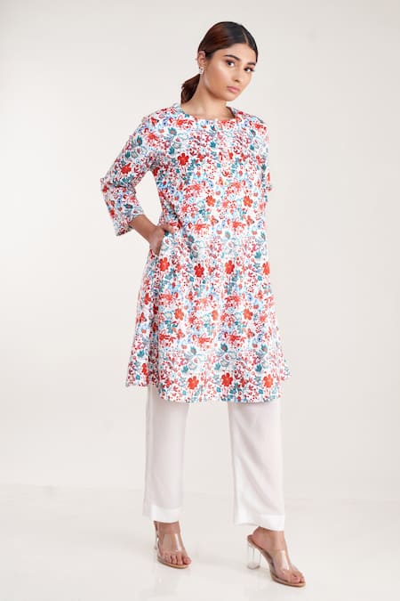 Pooja Bagaria Square Neck Kurta & Pant Set 