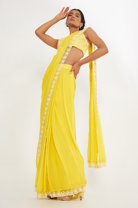 Asaga Olivia Pre-Draped Saree Set 