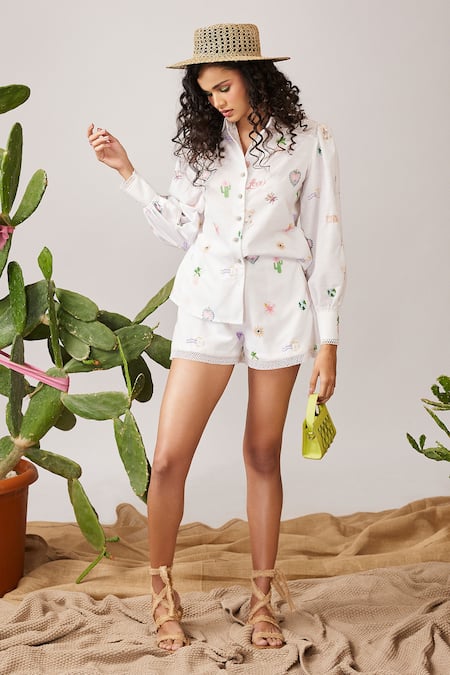 Sonam Parmar Jhawar Gabby Linen Shirt & Shorts Set 